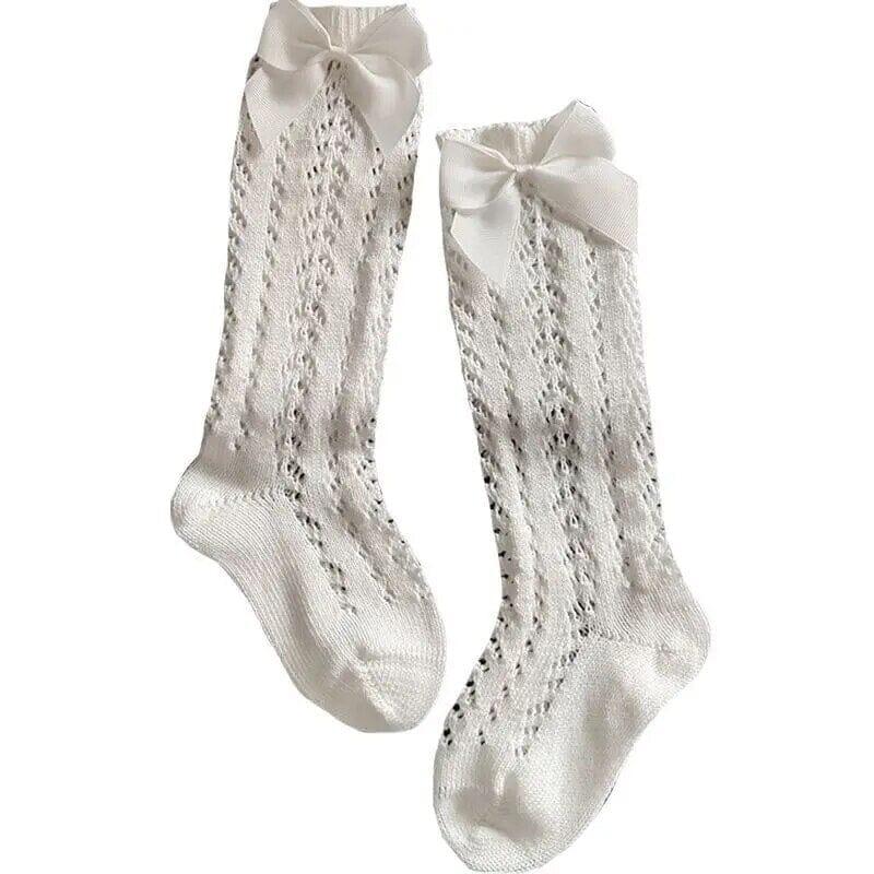 Royal Style Baby Girl Socks with Bow Pattern and Comfort - Nagatta