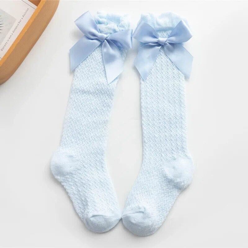 Royal Style Baby Girl Socks with Bow Pattern and Comfort - Nagatta