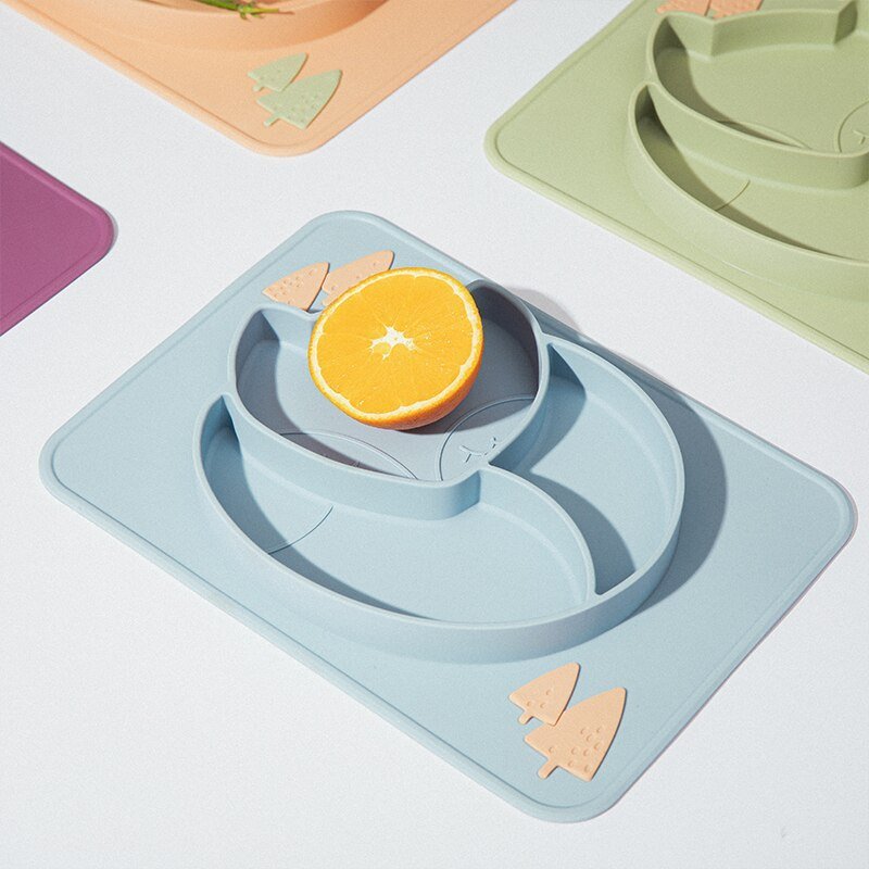 Silicone Baby Dining Plate - Safe and Easy to Clean Dish - Nagatta