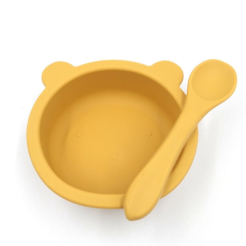 Silicone Baby Feeding Bowl With Spoon for Easy Mealtime - Nagatta