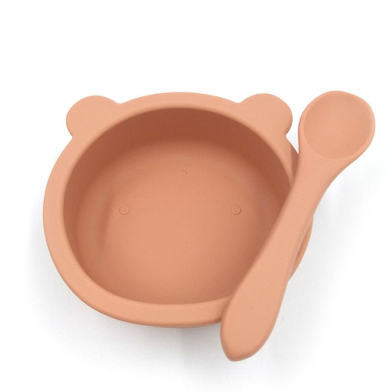 Silicone Baby Feeding Bowl With Spoon for Easy Mealtime - Nagatta