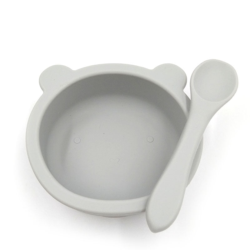 Silicone Baby Feeding Bowl With Spoon for Easy Mealtime - Nagatta