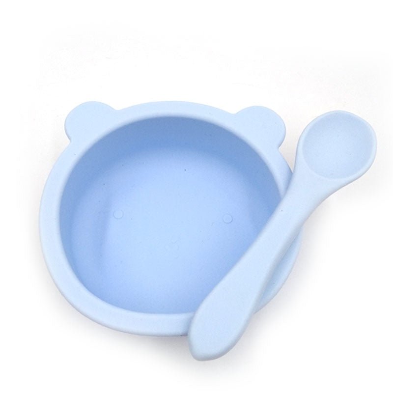 Silicone Baby Feeding Bowl With Spoon for Easy Mealtime - Nagatta