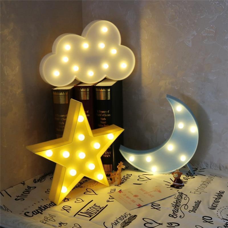 Sky Kids LED Night Light - Cloud Moon Star Design - Nagatta