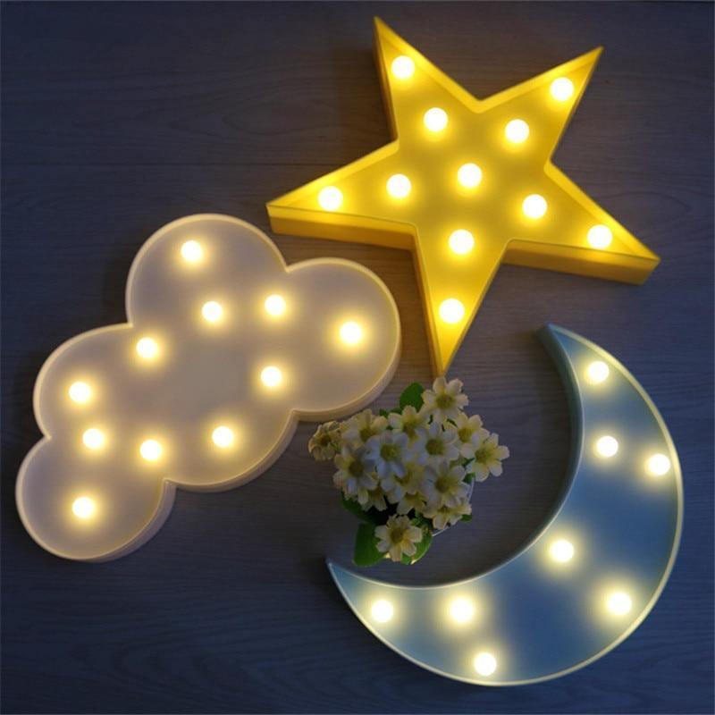 Sky Kids LED Night Light - Cloud Moon Star Design - Nagatta