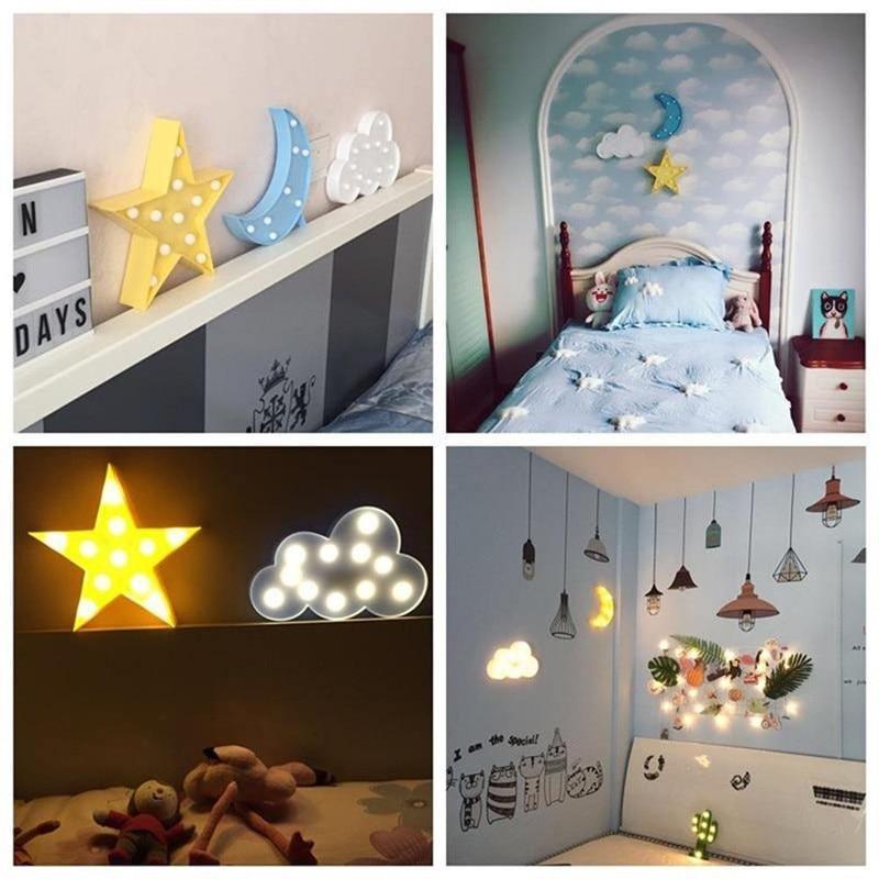 Sky Kids LED Night Light - Cloud Moon Star Design - Nagatta