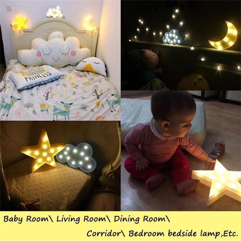 Sky Kids LED Night Light - Cloud Moon Star Design - Nagatta