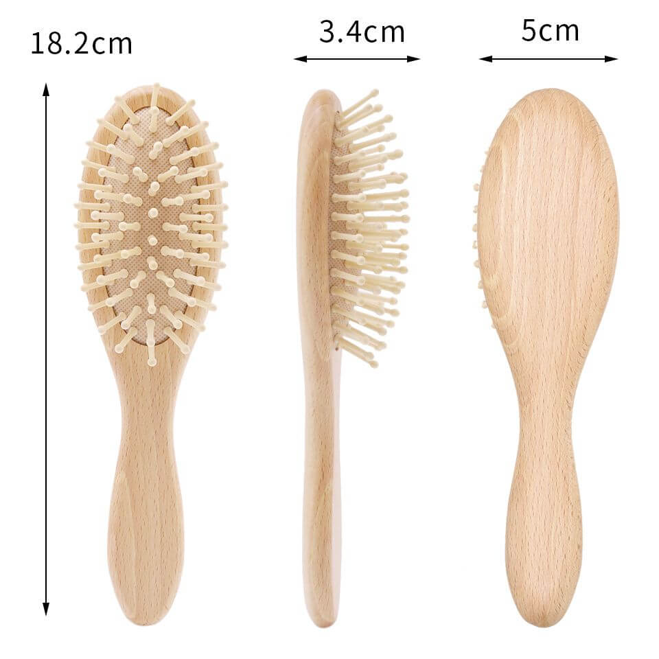 Soft Wool Baby Hair Brush Set for Newborns and Toddlers - Nagatta