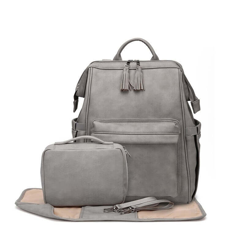 Stylish Vegan Leather Diaper Bag Backpack for Moms - Nagatta