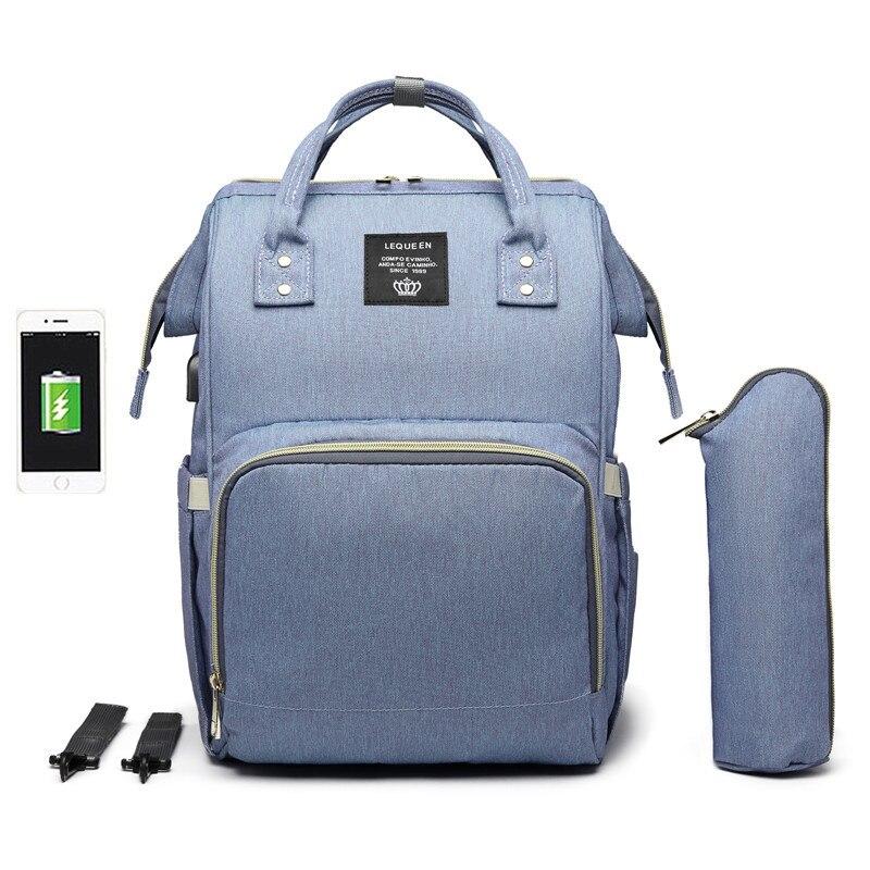 Waterproof Diaper Bag with USB Charging Port for Parents - Nagatta