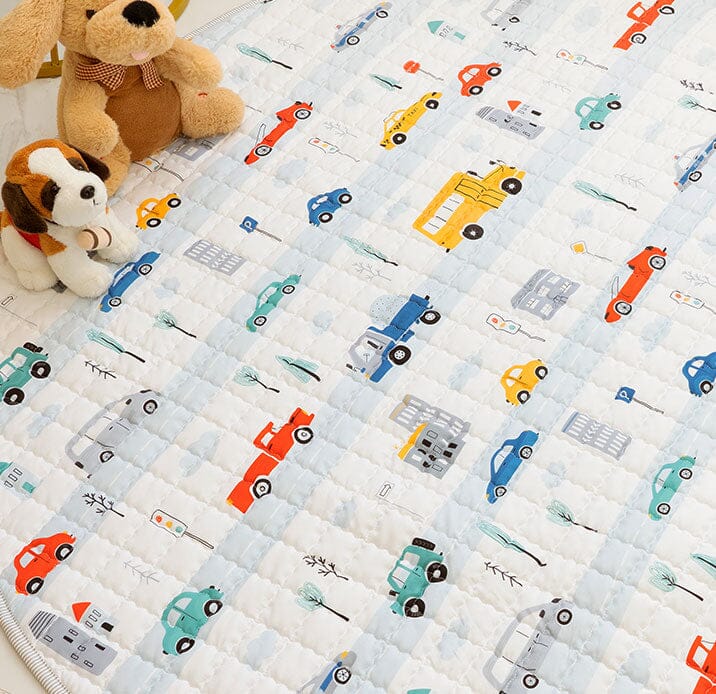 Wheels on the Road Baby Play Mat for Tummy Time Fun - Nagatta