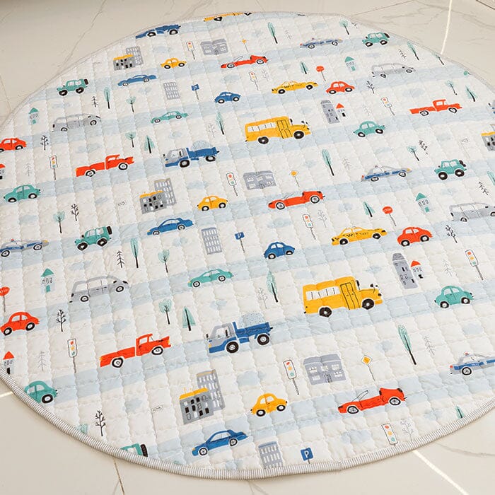 Wheels on the Road Baby Play Mat for Tummy Time Fun - Nagatta