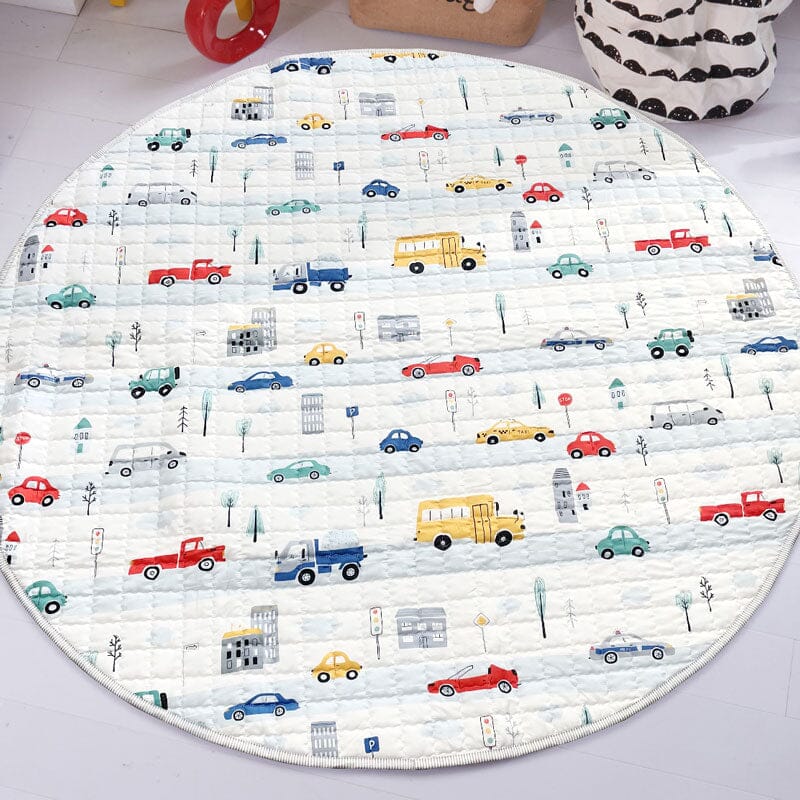 Wheels on the Road Baby Play Mat for Tummy Time Fun - Nagatta