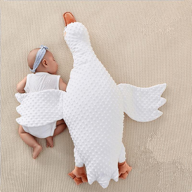 White Goose Stuffed Baby Pillow for Comfort and Fun - Nagatta