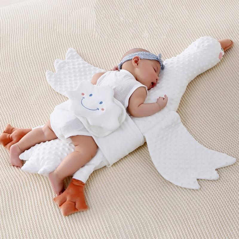 White Goose Stuffed Baby Pillow for Comfort and Fun - Nagatta