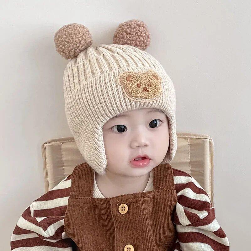 Adorable Winter Baby Beanie with Cute Bear Ears - Nagatta