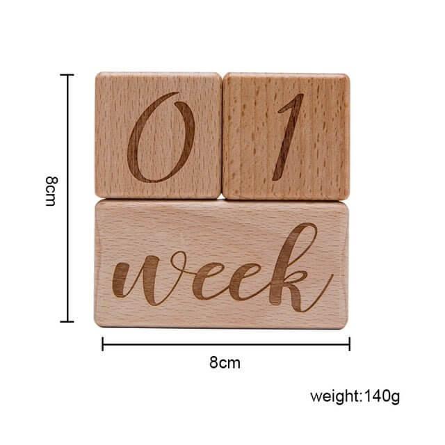 Wooden Baby Milestone Cards for Tracking Growth Milestones - Nagatta